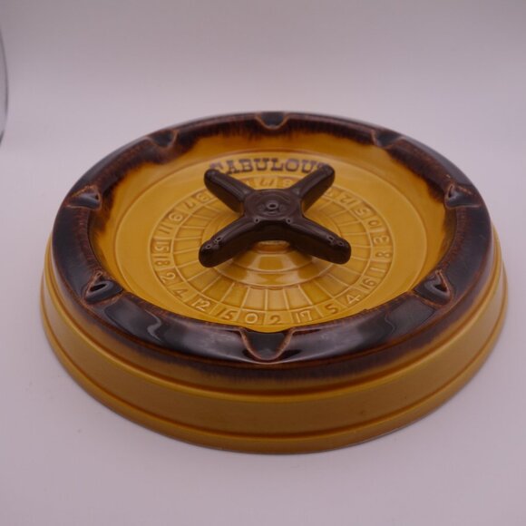 Fabulous Atlantic City Roulette Wheel Ceramic Ash Tray - Picture 2 of 14